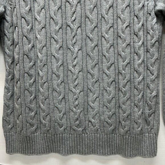 XL KAREN SCOTT CABLE SWEATER GRAY NWT - Picture 3 of 10